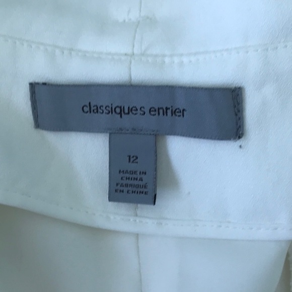 Classiques Entier white city shorts size 10. Linen / viscose, NWT - Picture 3 of 5